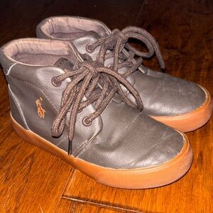 Polo Brown High-Top Sneakers